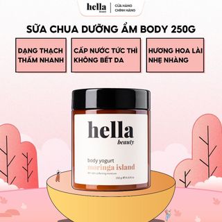 Kem Dưỡng Ẩm Trắng Da Body Yogurt Hella Beauty Hương Moringa Island Dưỡng Da Trắng Sáng Mịn Màng Phù Hợp Da Nhạy Cảm