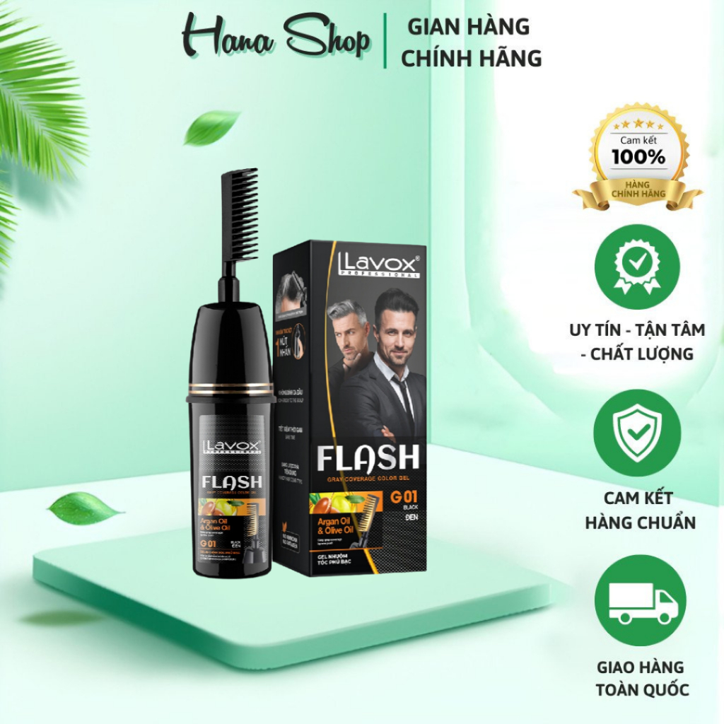 Gel Lược Nhuộm Phủ Bạc Argan Oil & Olive Oil Flash