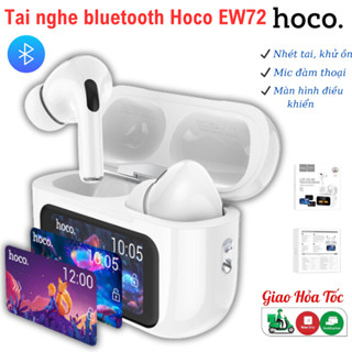 Tai nghe bluetooth Hoco EW72, tai nghe nhét tai khử ồn có mic đàm thoại, màn hình cảm ứng điều khiển