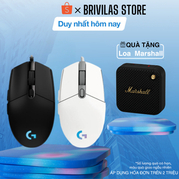 Chuột game có dây Logitech G102 Lightsync - cấu hình thiết lập RGB, 6 nút lập trình, nhẹ