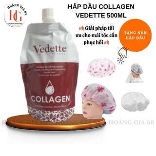 Hấp dầu ủ tóc Collagen Vedette phục hồi tóc, mềm mượt thơm