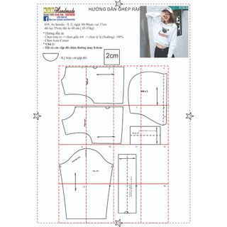 Rập giấy mã áo hoodie  839 (BẢN VẼ)
