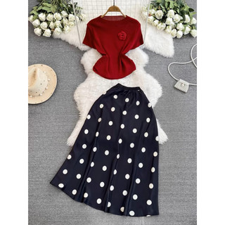 Vải lụa trượt hàn chấm bi 2,5cm