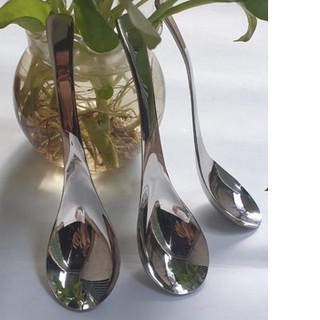Bộ 2 Thìa ăn phở, thìa inox ăn cơm, thìa sâu lòng dài 16cm hàng xịn sáng bóng  (ảnh thật)