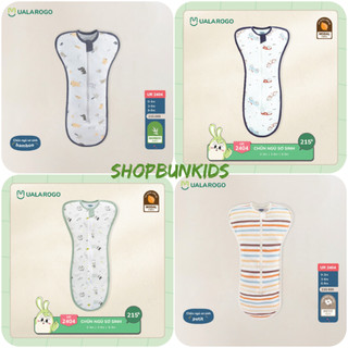 Nhộng chũn quấn kén sơ sinh vải sợi tre Uala Rogo thần thánh ngủ ngon EASY kéo khóa 2 chiều [ Chính hãng Ualarogo VN ]