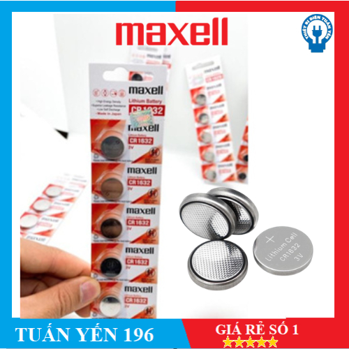 Pin CR1632 Maxell 3V Vỉ 1 Viên Smartkey - Hàng chính hãng