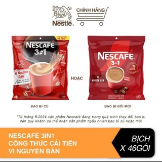 Cà phê hòa tan 3in1 Nescafe bịch 46 gói