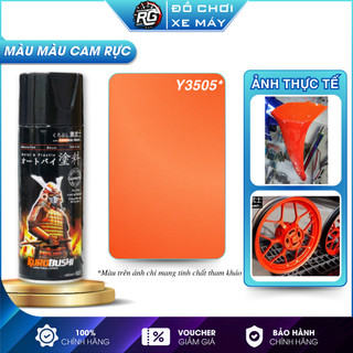 Sơn Samurai màu cam rực Y3505* bảng màu yamaha, Sơn xịt 400ml