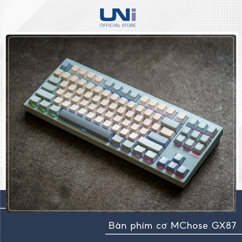    HÀNG SẴN  - Bàn Phím Cơ MCHOSE GX87 - Layout TKL - Case Nhôm - 3 MODE - UNI OFFICIAL STORE 