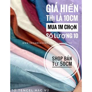 Tơ tencel hạc vũ - giá hiển thị là giá 10cm, mua 1m chọn sl 10.
