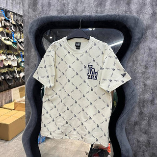 Áo thun new era mono màu be logo LA chính hãng