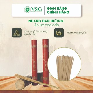 Nhang Đàn hương Ấn Độ VSG, nhang thơm thờ cúng, nhang sạch ít khói không đậu tàn - Hộp 95 que x 36cm