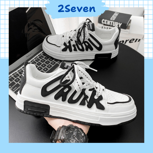 Giày nam sneaker thể thao siêu đẹp hot nhất 2024, trắng đế cao phong cách Boy phố Hàn Quốc - G06