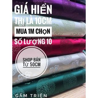 Gấm triện - giá hiển thị là giá 10cm, mua 1m chọn sl 10.