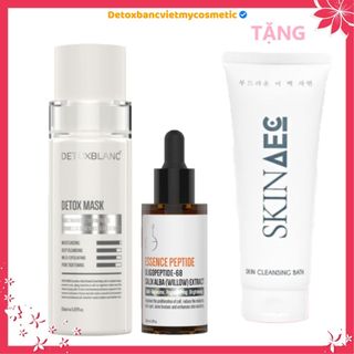 Combo thải độc xóa nám dưỡng trắng detox da detox blanc-tặng tắm trắng hằng ngày skin aec