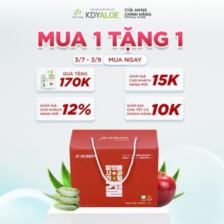 GEL NHA ĐAM SÂM TÁO HỮU CƠ KDY ALOE HỖ TRỢ TIÊU HÓA KHỎE Thùng 30 gói