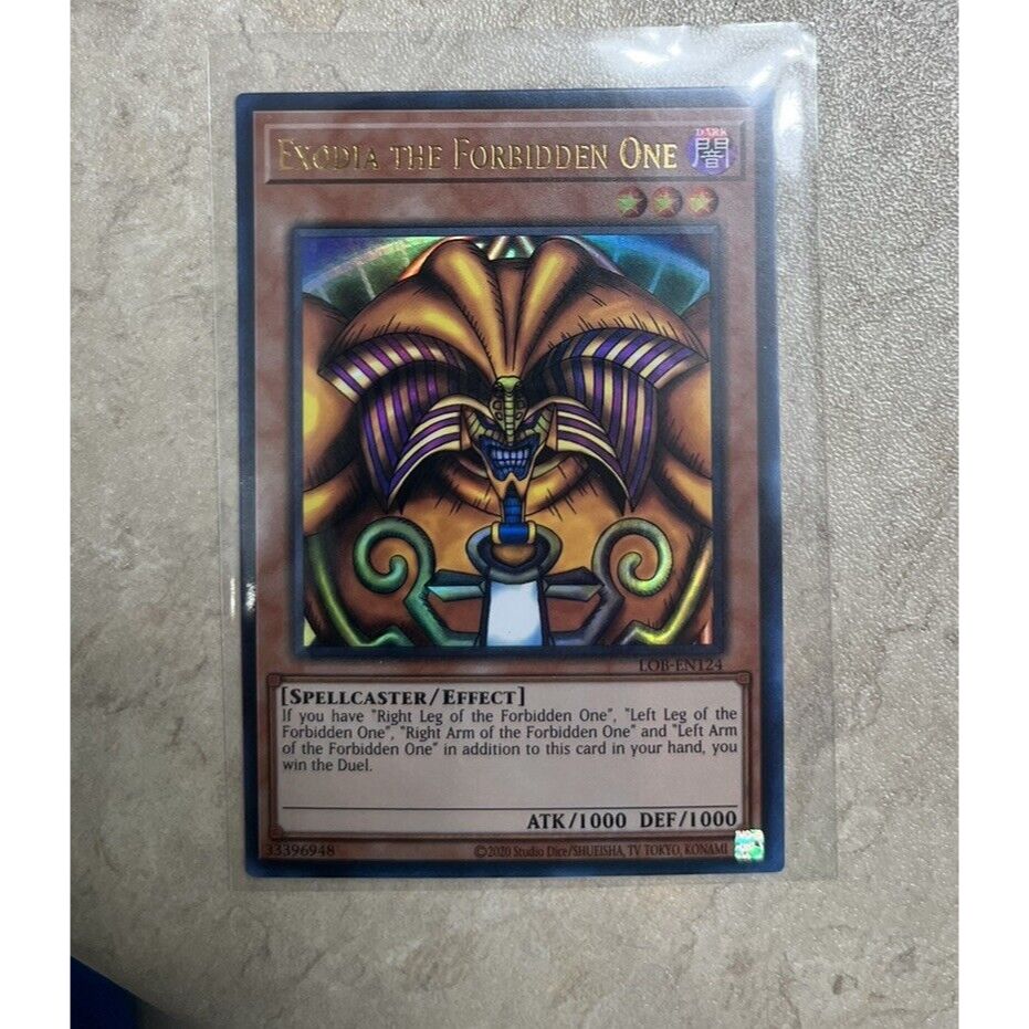 Mã cổ LOB Ultra rare [ Dưa Hấu Yugioh ] Lá thẻ bài Exodia the Forbidden One - Tặng bọc bài mons