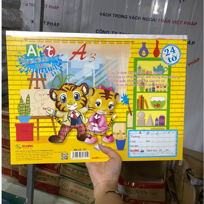 Vở vẽ A3 KLong - 24 tờ; MS 701M