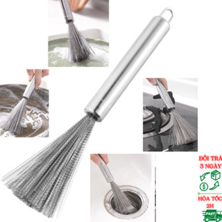 Chổi, Cọ Rửa Chén Bát, Xoong Nồi Chải Đa Năng Chất Liệu Thép Không Gỉ Tay Cầm Chắc Chắn Dễ Dàng Vệ Sinh Có Móc Treo