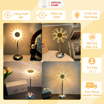 Đèn Bàn Energy Green Lighting Hoa Hướng Dương DB-918 / DB-919 - Cối Xay Gió - Decor Góc Làm Việc