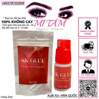 Keo nối mi không cay sk glue _ dụng cụ nối mi _ phụ liệu nối mi mi tâm