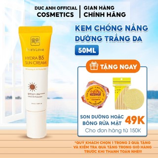 Kem Chống Nắng Cao Cấp Kiềm Dầu, Nâng Tone Dạng Sữa  Dưỡng Trắng Da, Chống Lão Hóa Eve's Love Hydra B5 SPF50+ PA ++++