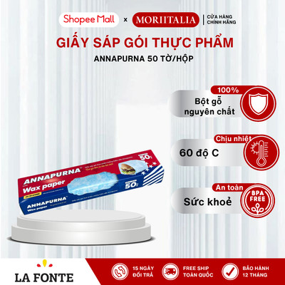 Giấy Sáp Gói Thực Phẩm ANNAPURNA, 30cm x 30cm (50 tờ/ Hộp), Chống Thấm Dầu - 012959