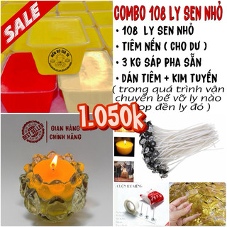 Combo làm 108 ly nến bơ sen nhỏ - nến bơ cúng dường , nến bơ cúng phật