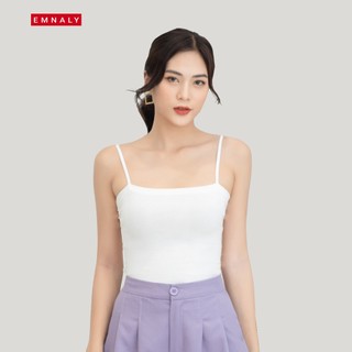 Áo hai dây thun nữ cao cấp EMNALY vải cotton co dãn tốt, phong cách trẻ trung xinh đẹpy