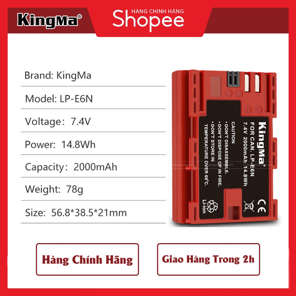 Pin Sạc Kingma LP-E6NH