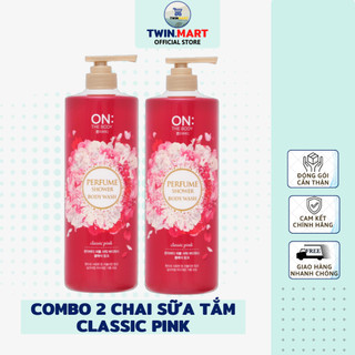 Combo 2 chai sữa tắm hương nước hoa on: the body - classic pink 1000ml