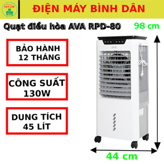 Quạt điều hòa, quạt hơi nước AVA RPD-80 hàng trưng bày 99% chính hãng