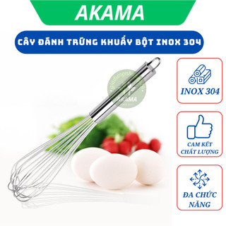 Cây đánh trứng khuấy bột inox 304 sáng bóng, tiện lợi