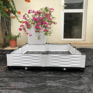Chậu ghép thông minh HDPE/PP 100x100x23cm: Thẩm mỹ, bền bỉ, dễ lắp đặt, phù hợp mọi loại cây trồng.