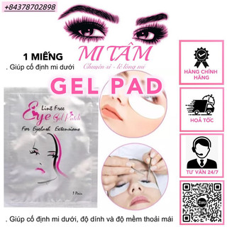 Miếng dán mi dưới Gel pad hồng, gelpad dán mi dưới 1 túi 2 miếng _ Dụng cụ nối mi _ Phụ liệu nối mi Mi Tâm