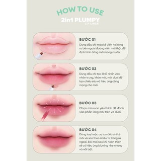 Chì Kẻ Viền Môi DearMay 2in1 Plumpy Lip Liner 0.36g