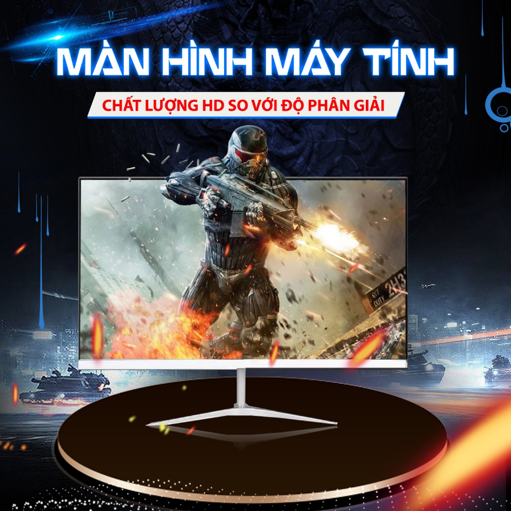 Màn hình máy tính văn phòng  22-24 Inch, mới 100% full box, bảo hành 12 tháng, full HD 1080 tấm nền IPS tần số quét 75HZ