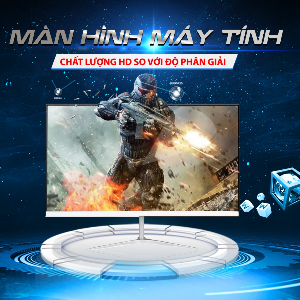 Màn hình máy tính văn phòng 22-24 Inch, mới 100% đập hộp bảo hành 12 tháng, mà full HD 1080 Tấm nền IPS tần số quét 75HZ