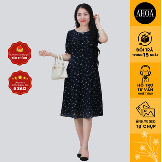 Váy Xòe Bèo Ngực AHOA Có Lớp Lót Full Chất Lụa Cao Cấp Tôn Da Tôn Dáng VXBN