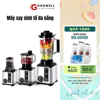 Máy xay sinh tố đa năng máy xay công nghiệp 3 cối xay công suất 500w, xay khỏe, tiện lợi