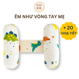 Gối chặn cho bé sơ sinh PETIT BEBE muslin thoáng khí giúp trẻ ngủ ngon chống giật mình