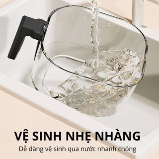 phụ kiện lòng nồi thủy tinh cho nồi chiên không dầu Mishio MK373 - không kèm khay inox