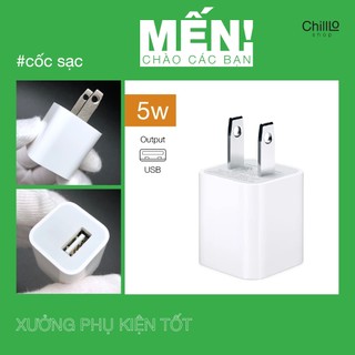 Cục sạc 5w đầu ra usb 5v-1a củ sạc dành cho thiết bị di động, điện thoại, máy tính bảng, pin sạc dự phòng