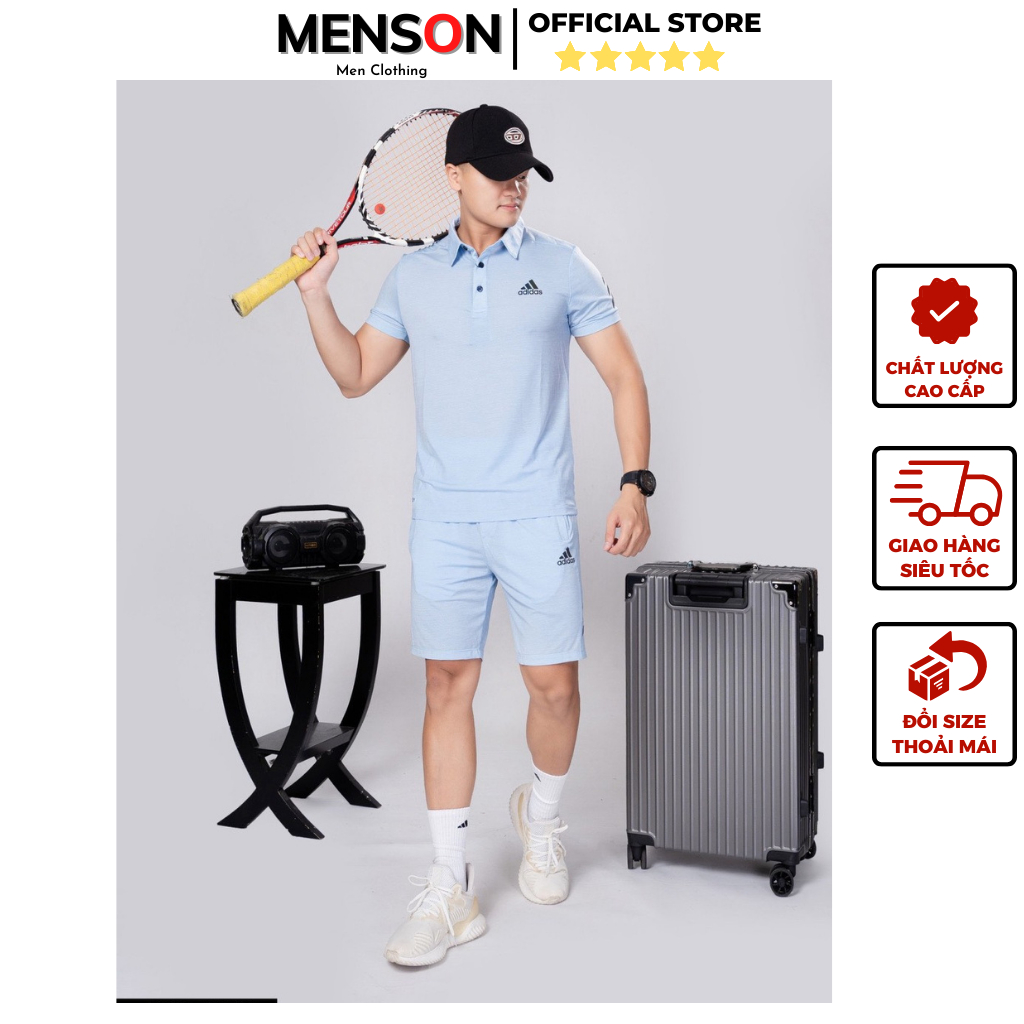 Đồ thể thao nam Adidas cao cấp thun lạnh chuẩn phom xịn đẹp Menson MH1-992 Đồ bộ nam thể thao hàng h