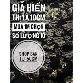 Gấm Sơn Cư Đồ - giá hiển thị là giá 10cm, mua 1m chọn 10.