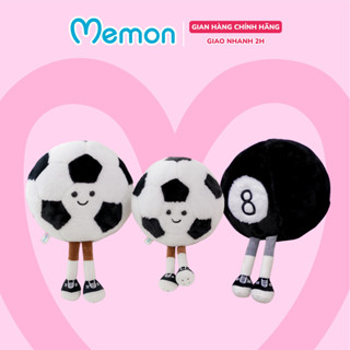 Gấu bông quả bóng Memon thú nhồi bông bóng đá bi-a cao cấp cho bé trai