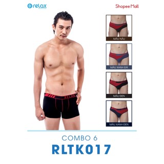 Rltk017 - combo 6 quần lót nam relax - tặng 1 lốc vớ nam relax