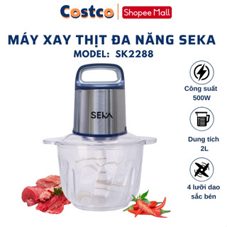 Máy xay thịt SEKA SK2288 đa năng công suất 500W cối thuỷ tinh dao 4 lưỡi bảo hành 12 tháng