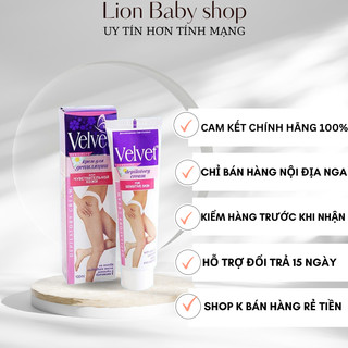 Kem tẩy lông Velvet [HÀNG CHUẨN] của Nga, siêu sạch trong 5 phút, an toàn hiệu quả Tuýp 100ml