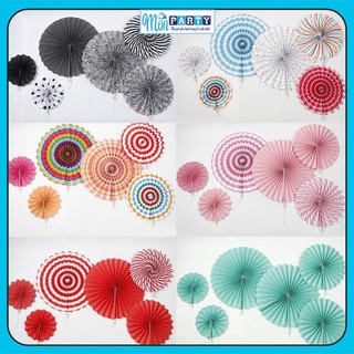 Set 6 cái quạt giấy ảnh thật shop tự chụp